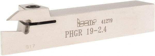 Iscar - PHG, External, Right Hand, 0.67" Max Depth of Cut, 3/32 to 1/8" Groove Width, Indexable Grooving Tool Holder - 3/4" Shank Height, 3/4" Shank Width, 4-1/2" OAL - Caliber Tooling