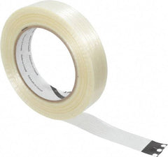 3M - 1" x 60 Yd Clear Rubber Adhesive Packaging Tape - Polypropylene Film Backing, 4 mil Thick, 100 Lb Tensile Strength, Series 8934 - Caliber Tooling