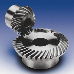 Boston Gear - 8 Pitch, 4-1/4" OD, 34 Tooth Spiral Bevel Gear & Pinion - 0.71" Face Width, Unhardened Steel - Caliber Tooling