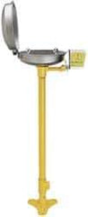 Bradley - Pedestal Mount, Stainless Steel Bowl, Eyewash Station - 1/2" Inlet, 30 psi Flow, 0.4 GPM Flow Rate - Caliber Tooling