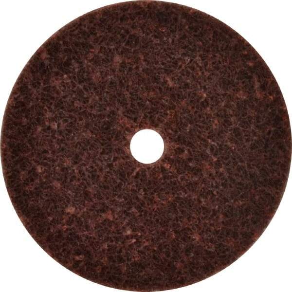 3M - 3" Diam, 1/4" Face Width, 3/8" Center Hole, Medium Grade, Aluminum Oxide Deburring Wheel - Unitized, Medium Density 5 Grade, 12,500 RPM - Caliber Tooling