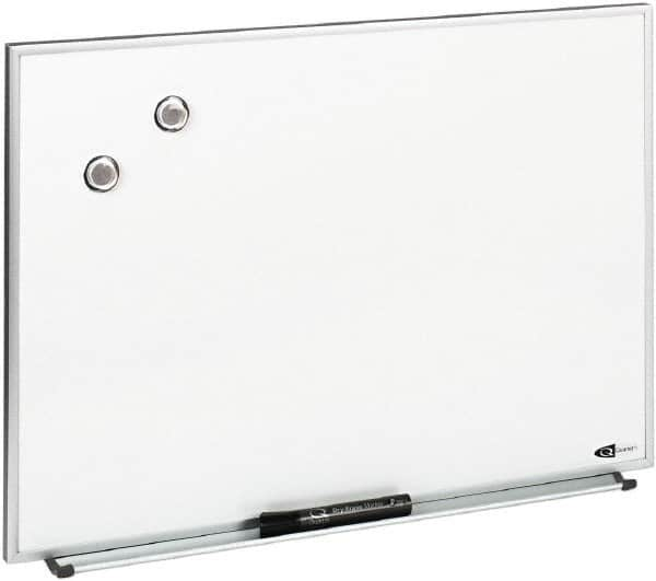 Quartet - 16" High x 23" Wide Enameled Steel Magnetic Marker Board - Aluminum Frame, 1-1/4" Deep, Includes Accessory Tray/Rail, One Dry-Erase Marker & Magnets & Mounting Kit - Caliber Tooling