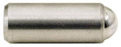 Gibraltar - 0.44" Body Length x 3/16" Body Diam, 2 Lb Init to 5 Lb Final End Force, Stainless Steel Press Fit Ball Plunger - 5/32" Ball Diam, 0.058" Max Ball Reach, +0.0010; +0.0020" Tolerance - Caliber Tooling