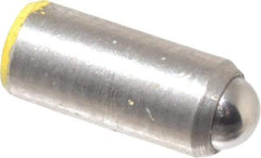 Gibraltar - 0.284" Body Length x 1/8" Body Diam, 2 Lb Init to 5 Lb Final End Force, Stainless Steel Press Fit Ball Plunger - 0.093" Ball Diam, 0.035" Max Ball Reach, +0.0010; +0.0020" Tolerance - Caliber Tooling