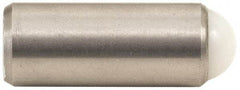 Gibraltar - 0.284" Body Length x 1/8" Body Diam, 0.5 Lb Init to 1 Lb Final End Force, Stainless Steel Press Fit Ball Plunger - 0.093" Ball Diam, 0.035" Max Ball Reach, +0.0010; +0.0020" Tolerance - Caliber Tooling