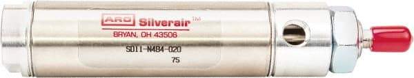 ARO/Ingersoll-Rand - 1" Stroke x 1-1/2" Bore Double Acting Air Cylinder - 1/8 Port, 7/16-20 Rod Thread, 200 Max psi, -40 to 160°F - Caliber Tooling