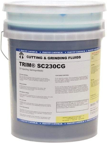 Master Fluid Solutions - Trim SC230CG, 5 Gal Pail Cutting & Grinding Fluid - Semisynthetic, For Cutting, Grinding - Caliber Tooling