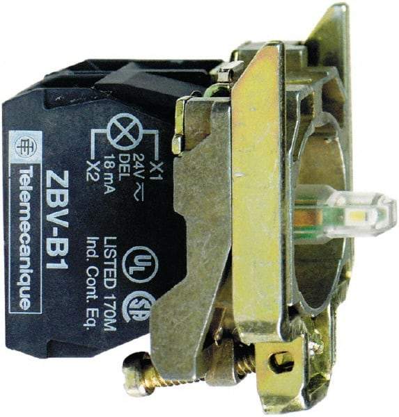 Schneider Electric - 24 V Green Lens LED Indicating Light - Screw Clamp Connector, Vibration Resistant - Caliber Tooling