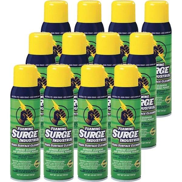 Surge Industrial - 20 oz Aerosol Cleaner/Degreaser - Aerosol, Neutral pH, Unscented - Caliber Tooling