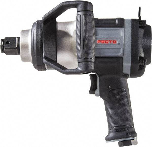 Proto - 1" Drive, 5,000 RPM, 2,500 Ft/Lb Torque Impact Wrench - Pistol Grip Handle, 900 IPM, 12 CFM, 90 psi, 1/2" NPT Inlet - Caliber Tooling