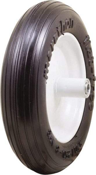 Marathon Industries - 3-13/64" Wide x 13" High x 6" Deep Flat Free Hand Truck Tire - 300 Lb Load Capacity - Caliber Tooling