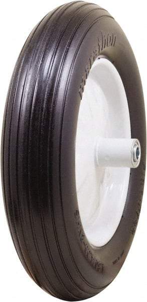 Marathon Industries - 3-45/64" Wide x 15-1/2" High x 6" Deep Flat Free Hand Truck Tire - 500 Lb Load Capacity - Caliber Tooling