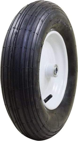 Marathon Industries - 3-25/64" Wide x 15-1/2" High x 4" Deep Pneumatic Hand Truck Tire - 400 Lb Load Capacity - Caliber Tooling