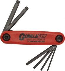 Bondhus - 6 Piece Fold-Up Hex Key Set - Hex Range 2 to 6mm, Protanium High Torque Steel - Caliber Tooling