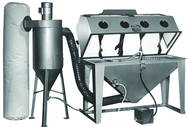 Blast Cabinet with Abrasive Separators-Split Level - #6024AS 60W x 24D x 24H Tub Dimensions - Caliber Tooling