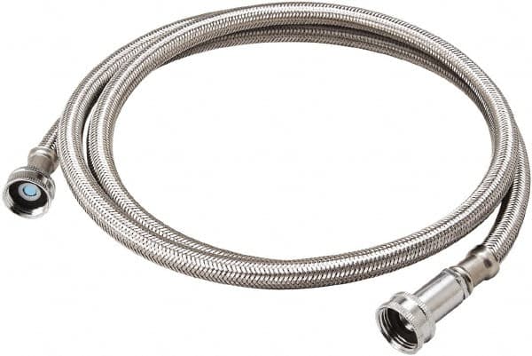 B&K Mueller - 3/4" Hose Inlet, 3/4" Hose Thread Outlet, Stainless Steel Washing Machine Connector - Use with Washer Machines - Caliber Tooling