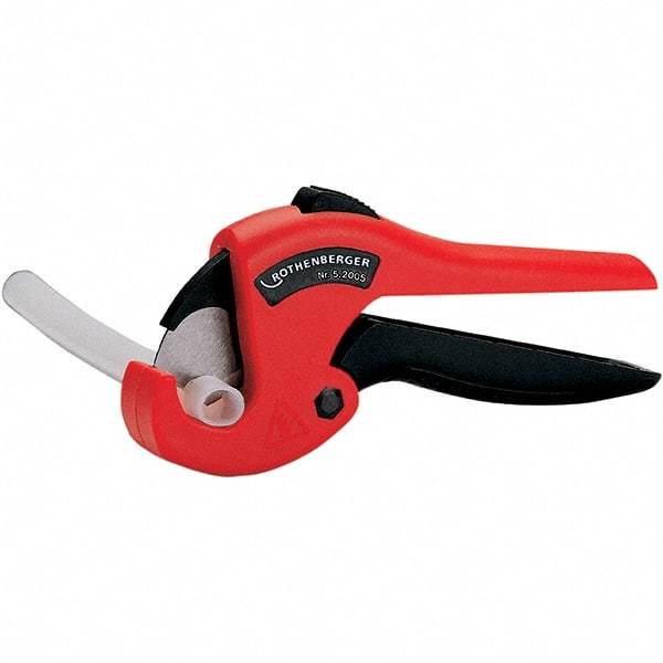 Rothenberger - 1" Pipe Capacity, Tube & Pipe Cutter - Cuts Plastic, PVC, CPVC, 8" OAL - Caliber Tooling