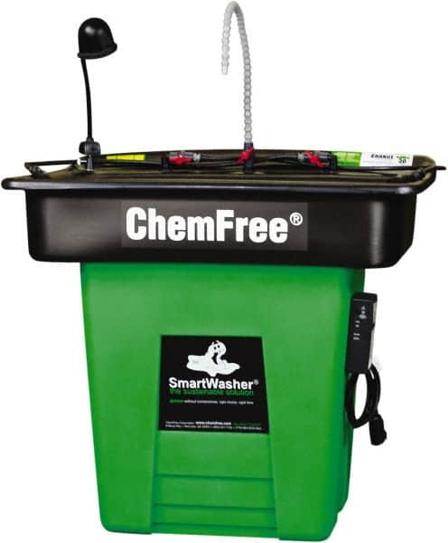 CRC - Free Standing Water-Based Parts Washer - 25 Gal Max Operating Capacity, Plastic Tank, 42" Long x 48" Wide - Caliber Tooling