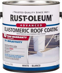 Rust-Oleum - 1 Gal Can White Elastomeric Roof Coating - 65 Sq Ft/Gal Coverage, Mildew Resistant, Long Term Durability & Weather Resistance - Caliber Tooling