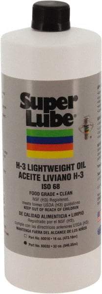 Synco Chemical - 1 Qt Bottle Synthetic Multi-Purpose Oil - -12 to 121°F, SAE 80W, ISO 68, 72-79.5 cSt at 40°C, Food Grade - Caliber Tooling