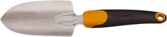 Fiskars - Handheld Trowel - 6" Plastic Overmold Handle, Cast Aluminum Blade, 12" OAL - Caliber Tooling