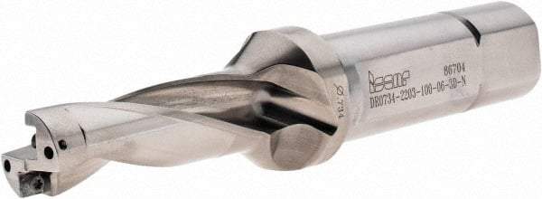 Iscar - 2.2" Max Drill Depth, 3xD, 47/64" Diam, Indexable Insert Drill - 1" Shank Diam, Straight Shank - Caliber Tooling