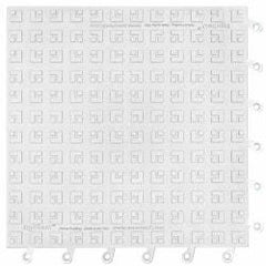 Wearwell - 18" Long x 18" Wide x 7/8" Thick, Anti-Fatigue Modular Matting Tiles - 4 Interlocking Sides, White, For Dry Areas, Series 566 - Caliber Tooling