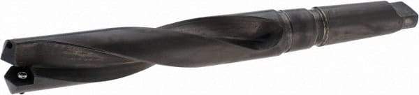 Allied Machine and Engineering - Series 3, 1-13/32 to 1-7/8" Diam, 4MT Taper Shank, Helical Flute Spade Drill - 6-1/2" Max Depth, 8-3/16" Body Length, 12-5/8" OAL, Standard Length, Through Coolant - Caliber Tooling