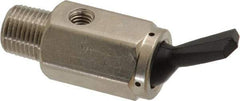 Specialty Mfr - 1/8M Non Exhaust Toggle Valve - 0.15 CV Rate, 150 Max psi, Detented Actuator - Caliber Tooling