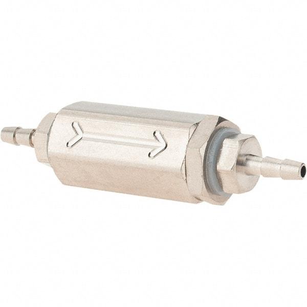 Specialty Mfr - 1/16" Barb x Barb Universal Check Valve - 0.03 CV Rate, 1.5 CFM, 150 Max psi - Caliber Tooling