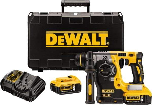 DeWALT - 20 Volt 1" SDS Chuck Cordless Rotary Hammer - 0 to 4,500 BPM, 0 to 1,200 RPM, Reversible - Caliber Tooling