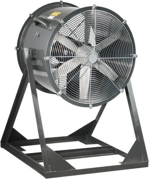 Americraft - 18" Blade, 1/4 hp, 3,050 CFM, Medium Floor Stand Industrial Circulation Fan - Floor Stand, 230/460 Volts, 1 Speed - Caliber Tooling