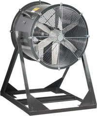 Americraft - 18" Blade, 1/4 hp, 3,050 CFM, Medium Floor Stand Industrial Circulation Fan - Floor Stand, 115/230 Volts, 1 Speed - Caliber Tooling