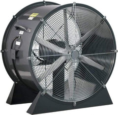 Americraft - 24" Blade, 1 hp, 7,400 CFM, Low Floor Stand Industrial Circulation Fan - Floor Stand, 230/460 Volts, 1 Speed - Caliber Tooling