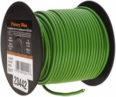 EastPenn - 14 AWG Automotive Plastic Insulated, Single Conductor Wire - 100' Long, Green - Caliber Tooling