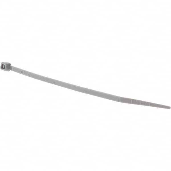 Value Collection - 4" Long Gray Nylon Standard Cable Tie - 18 Lb Tensile Strength, 21mm Max Bundle Diam - Caliber Tooling