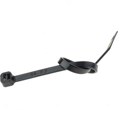 Value Collection - 5.9" Long Black Nylon Standard Cable Tie - 40 Lb Tensile Strength, 37mm Max Bundle Diam - Caliber Tooling