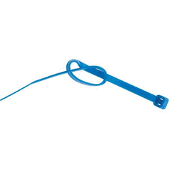 Value Collection - 8" Long Blue Nylon Standard Cable Tie - 50 Lb Tensile Strength, 54mm Max Bundle Diam - Caliber Tooling