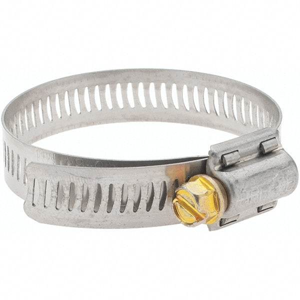 Made in USA - SAE Size 32, 1-9/16 to 2-1/2" Diam, Stainless Steel Worm Drive Clamp - Caliber Tooling