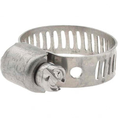 Made in USA - SAE Size 6, 7/16 to 25/32" Diam, Stainless Steel Miniature Worm Drive Clamp - 5/16" Wide - Caliber Tooling