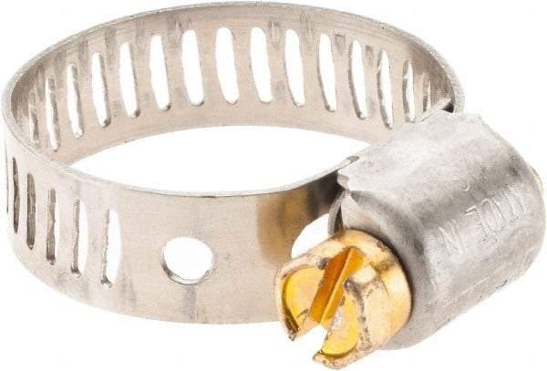 Made in USA - SAE Size 8, 1/2 to 29/32" Diam, Stainless Steel Worm Drive Clamp - Caliber Tooling