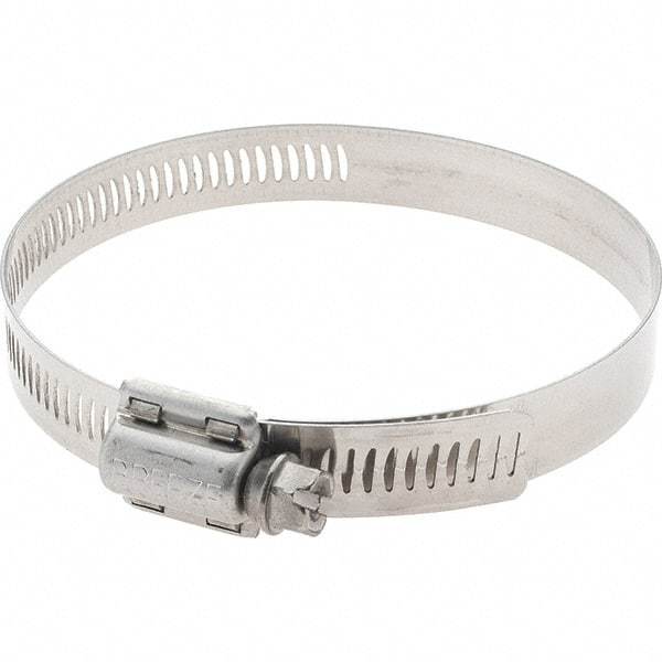 Made in USA - SAE Size 56, 3-1/16 to 4" Diam, Stainless Steel Worm Drive Clamp - Caliber Tooling