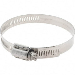 Made in USA - SAE Size 56, 3-1/16 to 4" Diam, Stainless Steel Worm Drive Clamp - Caliber Tooling