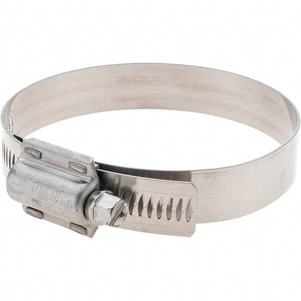 Made in USA - 2-3/4 to 3-5/8" Diam, Stainless Steel High Torque Worm Drive Clamp - Caliber Tooling