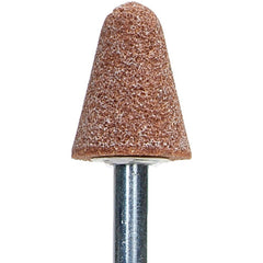 ‎3/4″ × 1-1/8″ 1/4″ Spindle Gemini Mounted Point A5 60 Grit Aluminum Oxide - Caliber Tooling