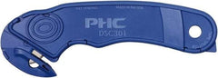 PHC - Fixed Safety Cutter - Blue Plastic Handle, 1 Blade Included - Caliber Tooling