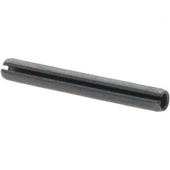 Made in USA - 1/8" Diam x 1" Long Slotted Spring Pin - Grade 1070-1090 Alloy Steel, Black Oxide Finish - Caliber Tooling