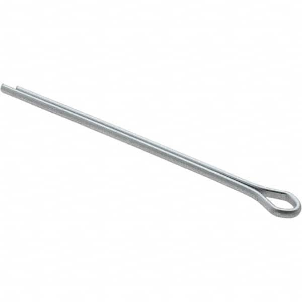 Bee Leitzke - 3/32" Diam x 2" Long Extended Prong Cotter Pin - Grade 2, Zinc-Plated, Steel - Caliber Tooling