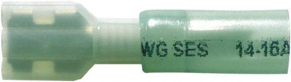 Value Collection - 1/4" Wide, Heat Shrink & Polyolefin Insulation, Female Tab Terminal - Crimp Connection, 16 to 14 AWG Compatible, RoHS Compliant - Caliber Tooling