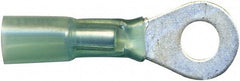 Made in USA - 16-14 AWG Partially Insulated Solder Connection Ring Terminal - 1/4" Stud, Copper Contact - Caliber Tooling